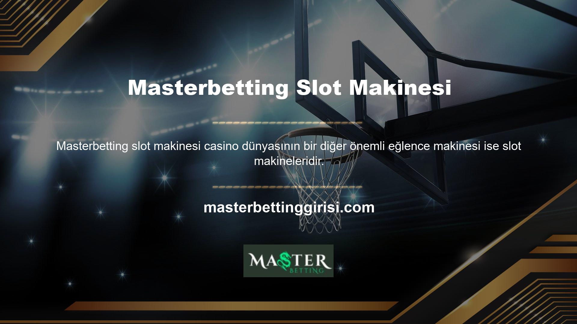Masterbetting Slots, slot sektörünün önde gelen oyun sağlayıcılarının yüksek çözünürlüklü oyunlarını içerir